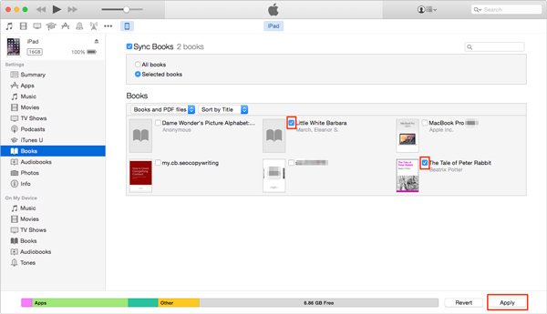 Sincronizar archivos PDF a iPad con iTunes