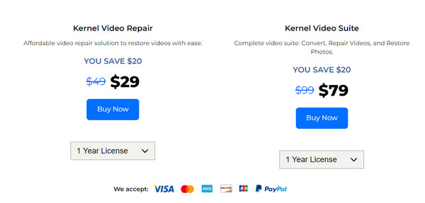 Precios de reparación de vídeo del kernel