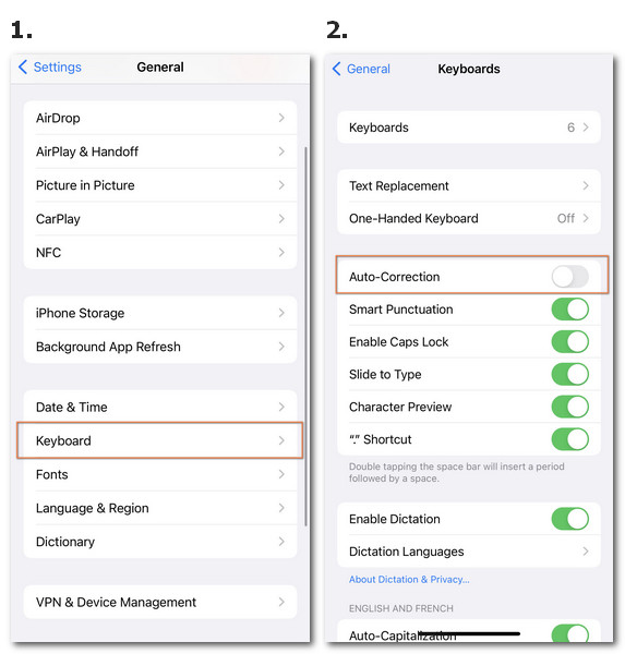 Keyboard Change Settings