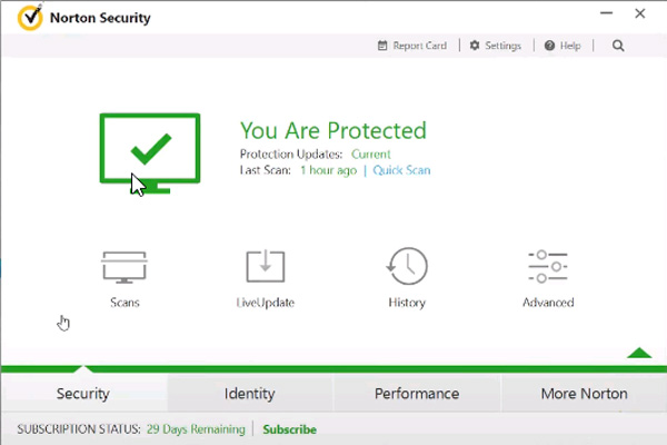 Запустите Norton Internet Security