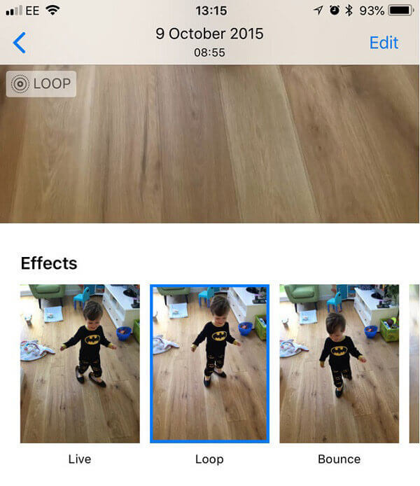 Élő fotó a GIF-hez az iOS 11 / 12 készüléken