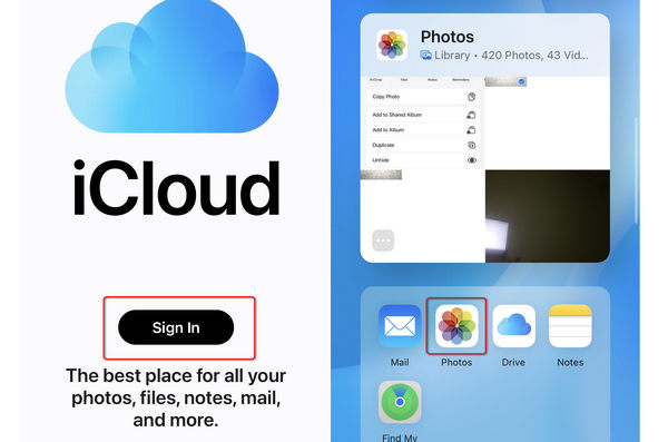 Zaloguj się do iPhone'a iCloud