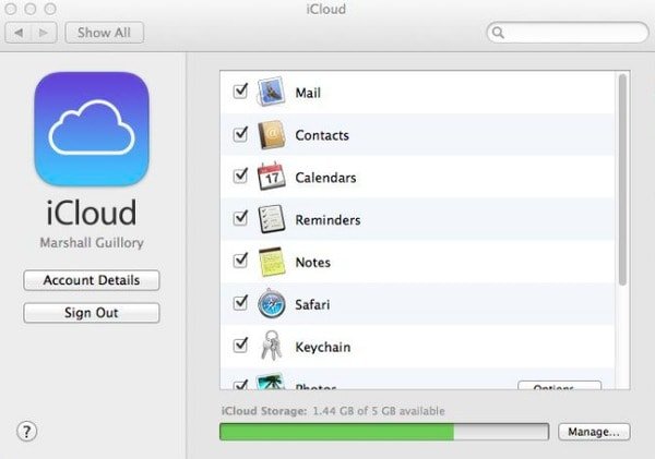 Melden Sie sich ab und wieder bei iCloud an