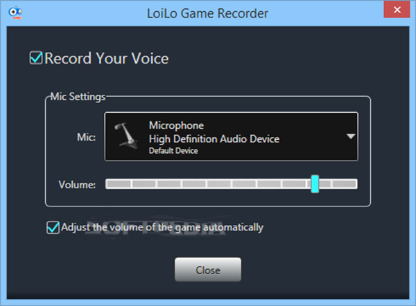 Grabador de juegos LoiLo grabar voz
