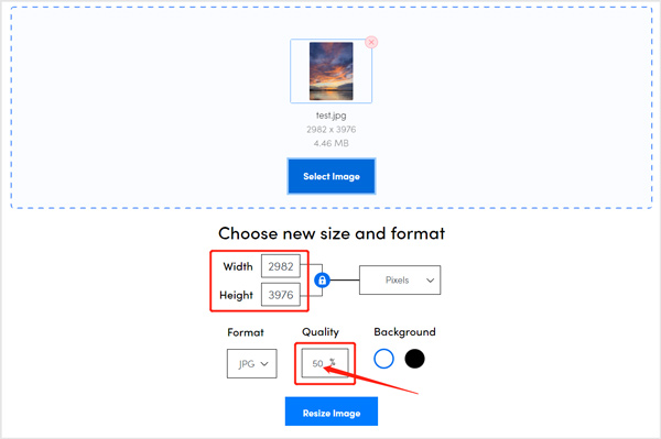 Réduire les images de qualité inférieure