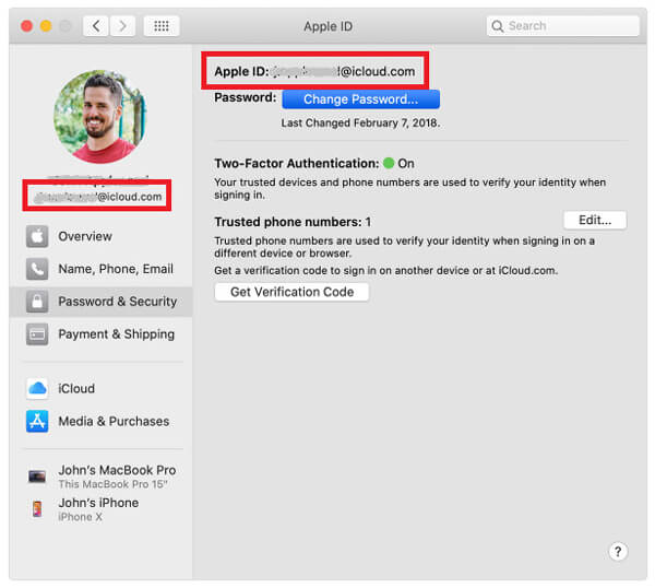 ID de Apple de Mac