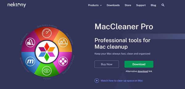 Mac Cleaner Pro hjemmeside