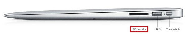 Слот для карты памяти Macbook Air SD