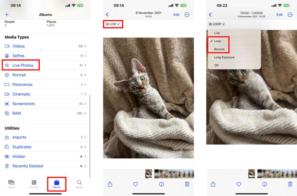 Créer un GIF sur iPhone avec Live Photos