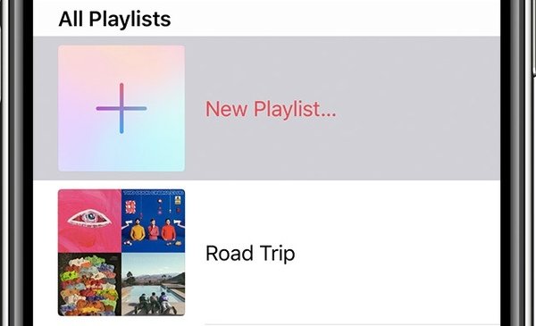 Crie uma lista de reprodução no apple music