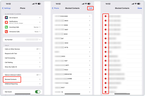 在 iPhone 上管理被阻止的联系人