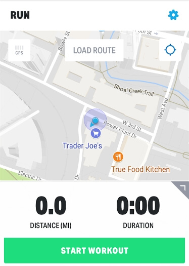 Mapmywalk felület