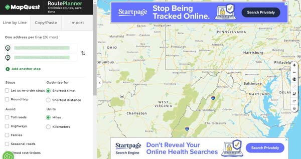 Mapquest Website