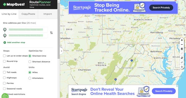 Site Web MapQuest