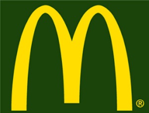 Mcdonald-logon vihreä tausta