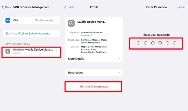 Rimozione di Meraki MDM su iPad iPhone