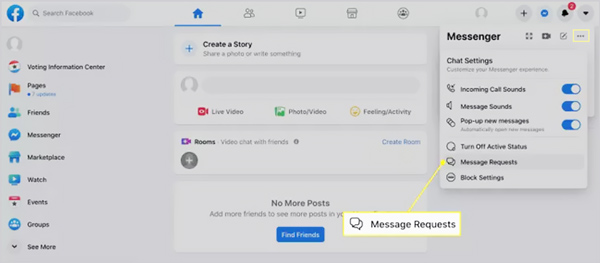 Message Requests Facebook Messenger Web