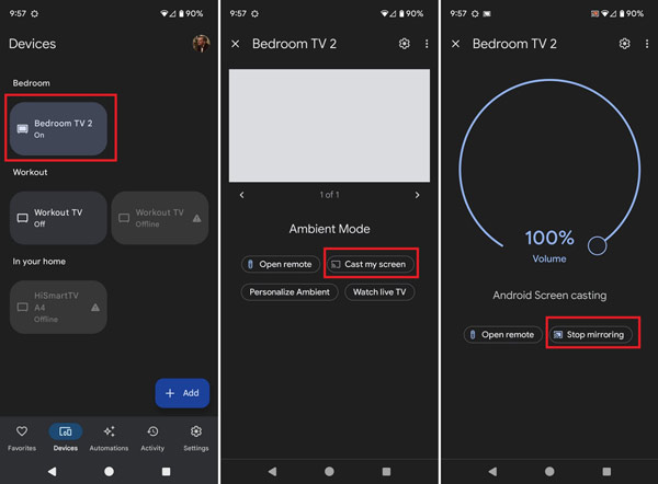 將 Android 鏡像到 Android