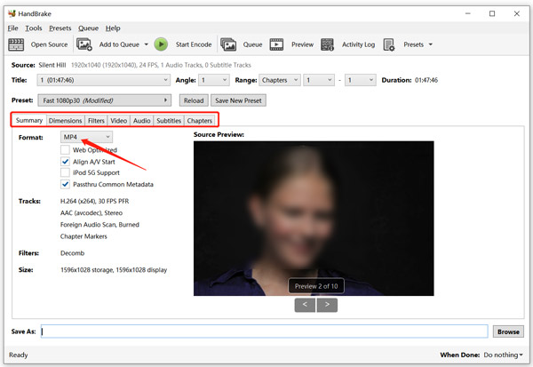 MKV naar MP4 Converter Gratis handrem