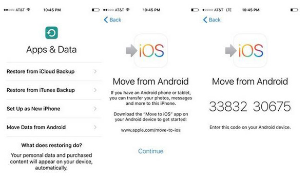 Move Data from Android