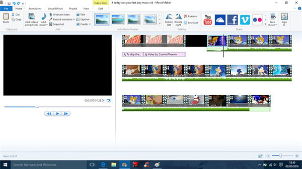 A Windows Movie Maker