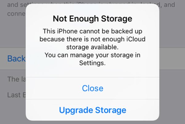 not enough storage