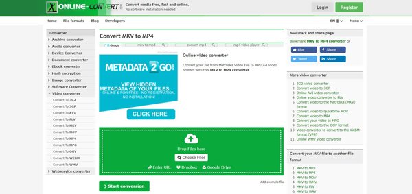 Online MKV naar MP4 Converter