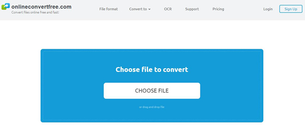 Onlineconvertfree Wählen Sie die zu konvertierende Datei