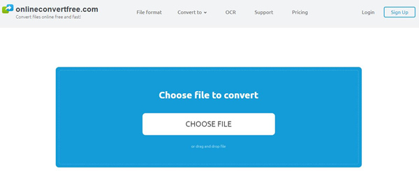 Onlineconvertfree Choisissez le fichier à convertir