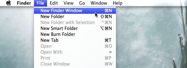 Ouvrir une nouvelle fenêtre du Finder