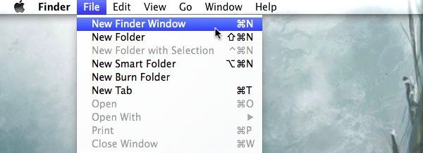 Abre una nueva ventana del Finder