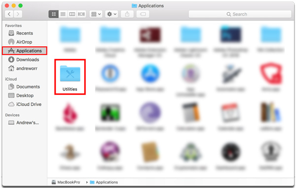Open Applications And Go To Utilities