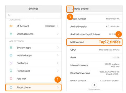 オープン開発者オプションXIAOMI