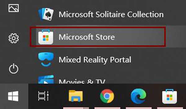 Откройте Microsoft Store