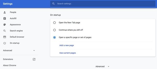 Open specific pages