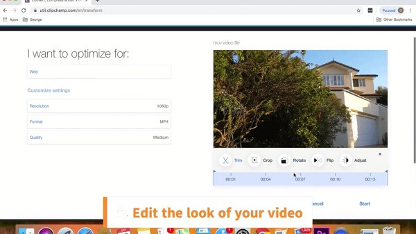 Optimaliseer webvideo clipchamp