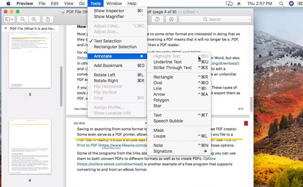 PDF-editor MAC-voorbeeld