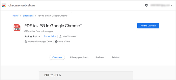 PDF en JPG dans Google Chrome