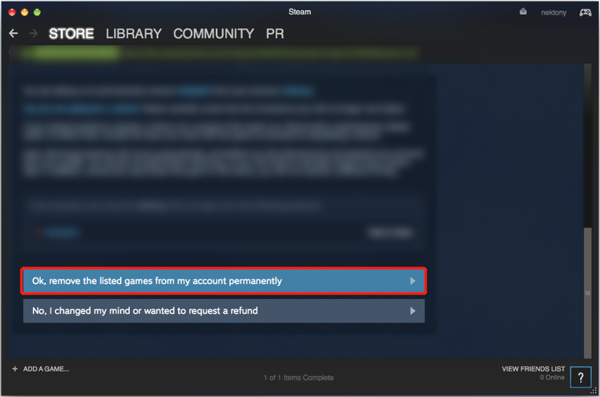 Trvale odstranit hry Steam na Macu