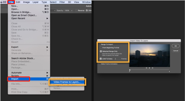 Photoshop Import Video Frames to Layers