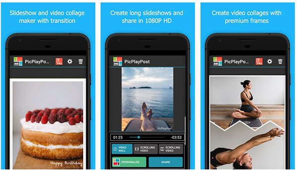 Приложение для создания слайд-шоу Picplaypost