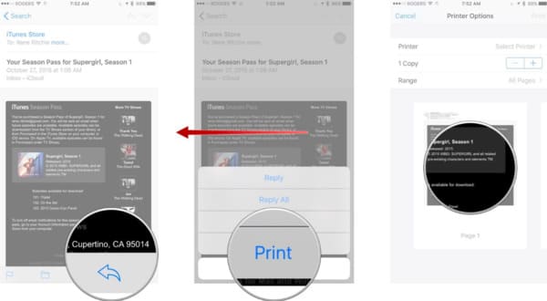 Print tekstberichten van iPhone per e-mail