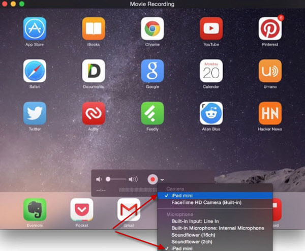 Quicktime-Aufnahme iPad-Bildschirm