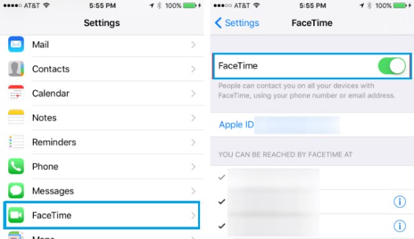Facetime Endingを再アクティブ化する