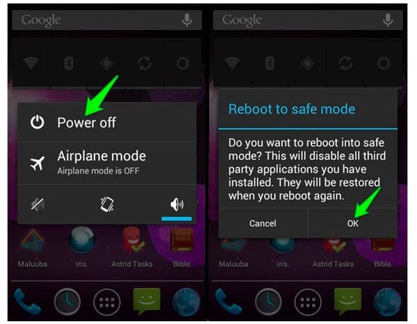 Reboot Android en mode sans échec