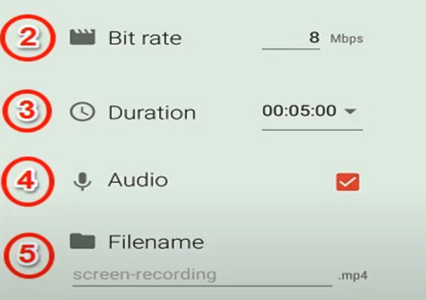 Grabación Activar audio