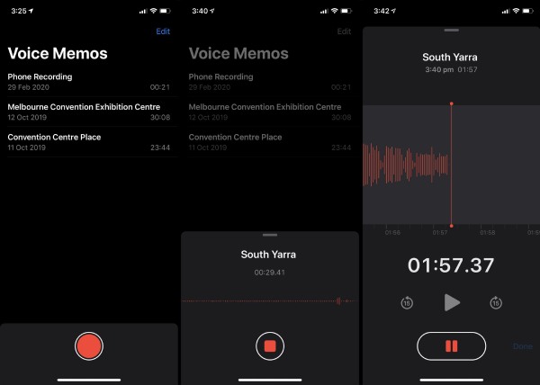 Record Audio with Voice Memos