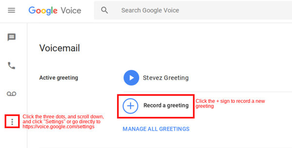 Enregistrer Google Voice