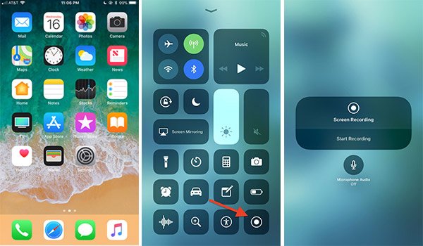 Felvétel iOS
