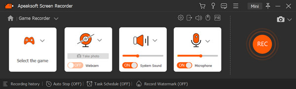 Configuración de grabación